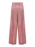 Old rose satin wide-leg trousers