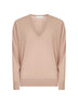 Maglia ampia in lana Merino fine rosa