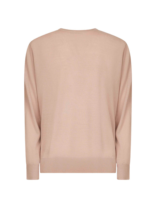 Pink fine Merino wool loose-fit sweater