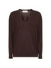 Brown fine Merino wool loose-fit sweater
