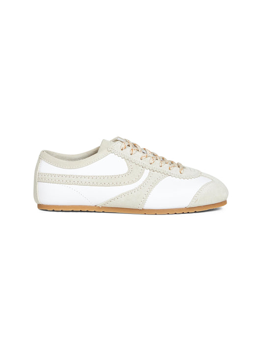 Sneakers in nappa bianca