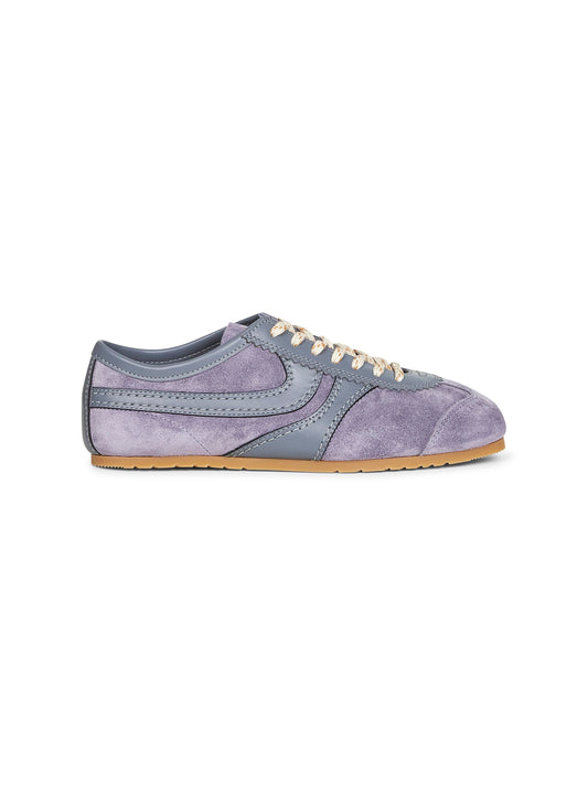 Mauve suede sneakers