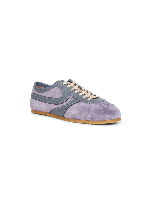 Mauve suede sneakers