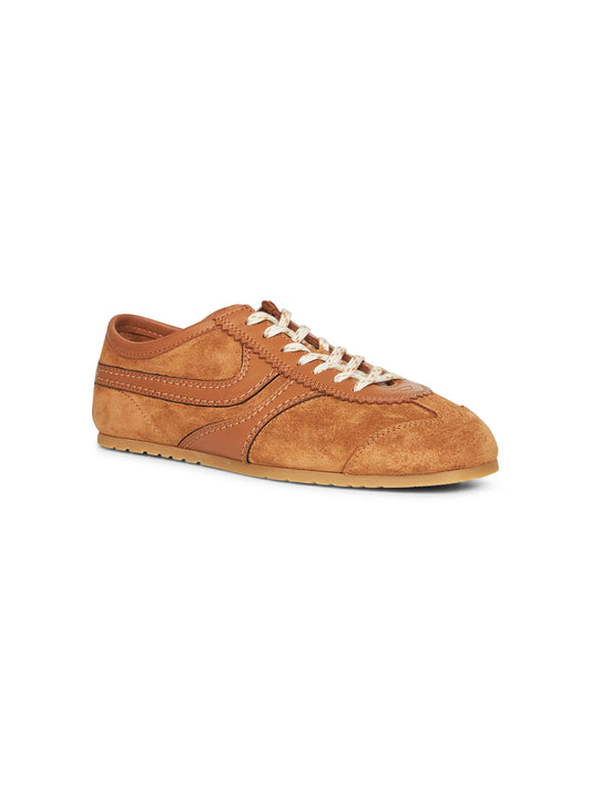 Tan suede sneakers