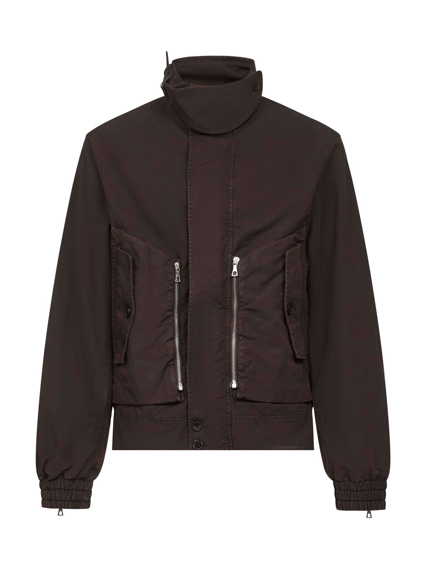 Brown overdyed cotton Shell jacket