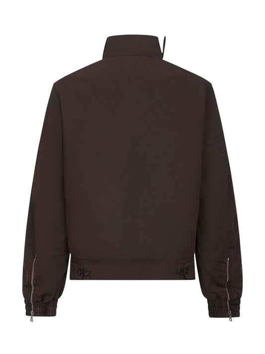 Brown overdyed cotton Shell jacket