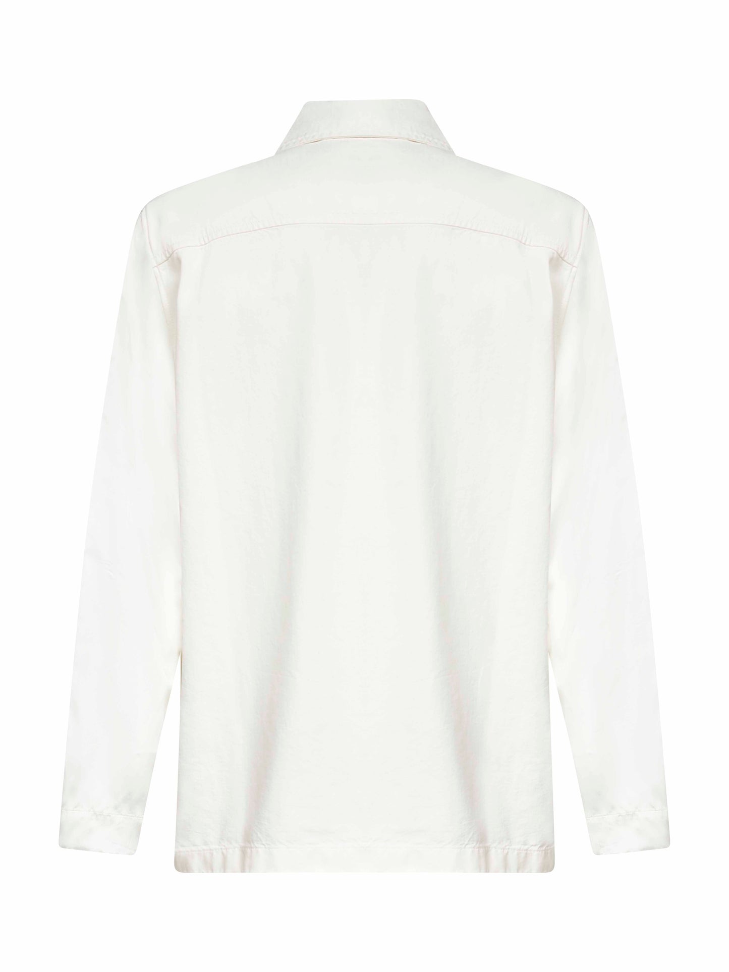 Camicia a tunica in cotone e viscosa bianco