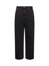 Purple washed cotton denim loose-fit jeans