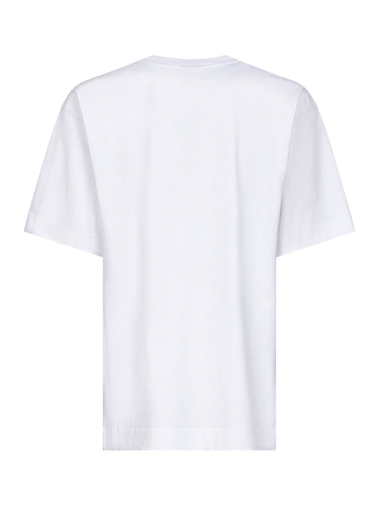 White cotton jersey oversized T-shirt
