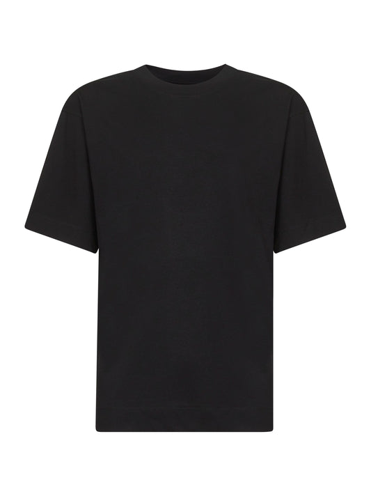 T-shirt oversize in jersey di cotone nero