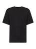 Black cotton jersey oversized T-shirt