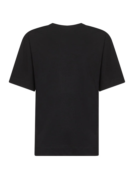 T-shirt oversize in jersey di cotone nero