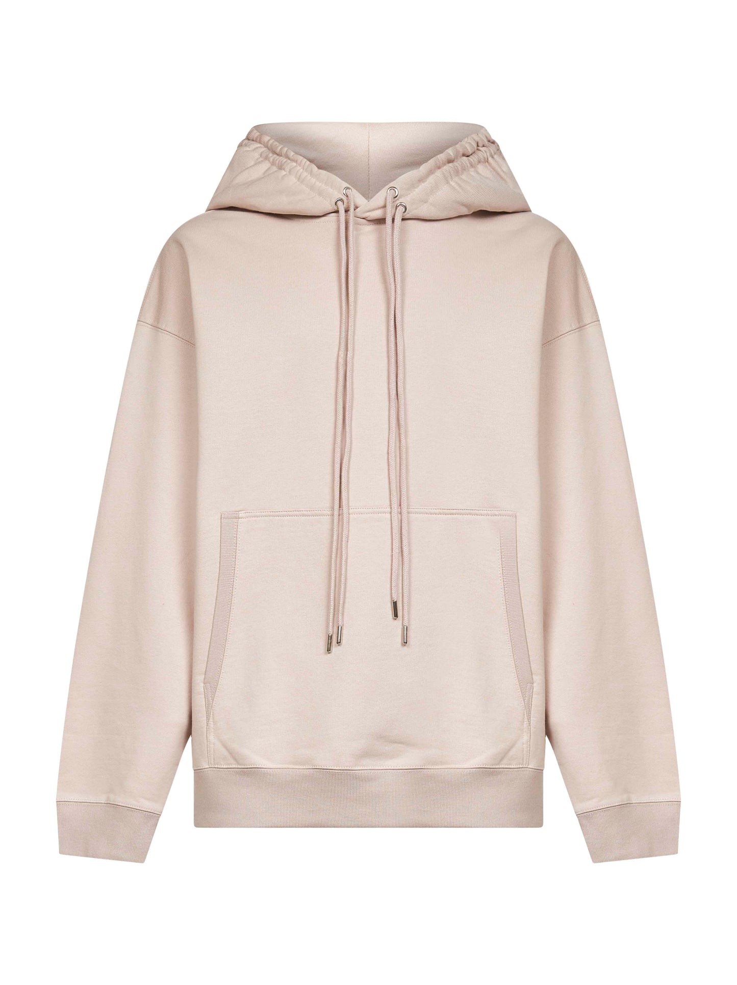 Pink cotton loose-fit hoodie