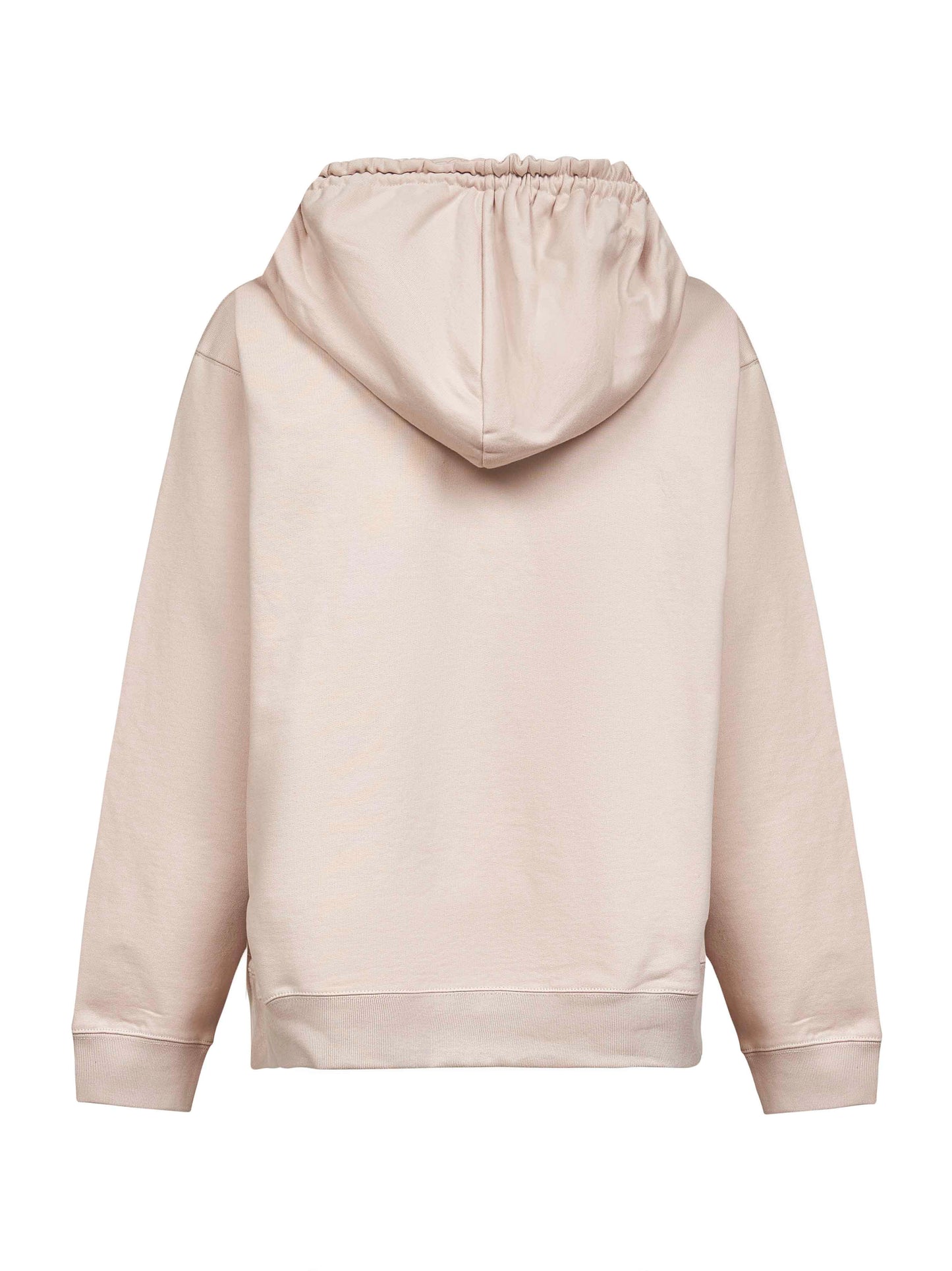 Pink cotton loose-fit hoodie