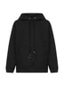 Black cotton loose-fit hoodie