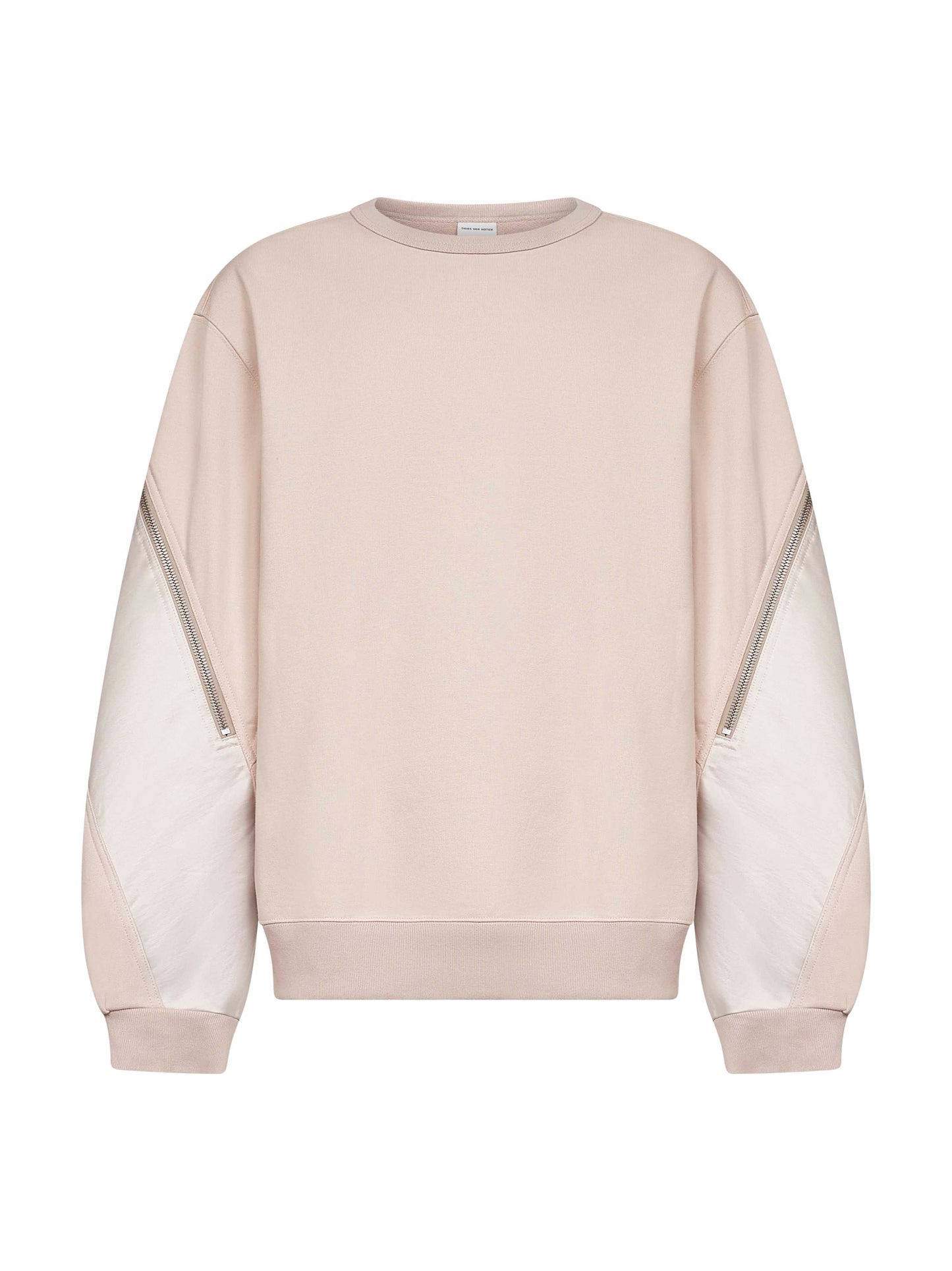 Pink contrasting panels crewneck sweatshirt