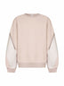 Pink contrasting panels crewneck sweatshirt