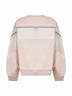 Pink contrasting panels crewneck sweatshirt