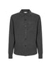 Grey cashmere knit shirt