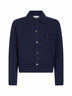 Blue wool knit cardigan