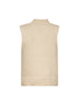 Ecru wool and cashmere knit vest