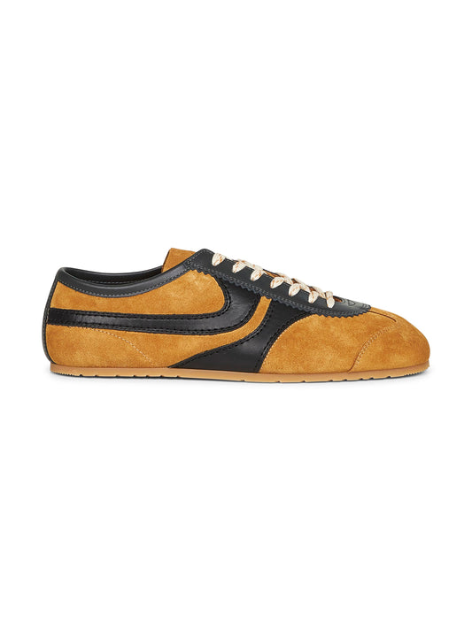 Beige suede sneakers