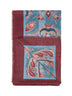 Light blue wool and cashmere blend printed scarf