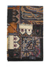 Black Paisley print wool and silk scarf