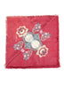 Beige floral jacquard cashmere blend shawl
