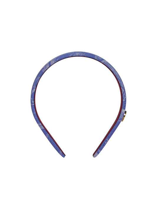 Light blue jacquard denim headband