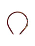 Burgundy jacquard canvas headband