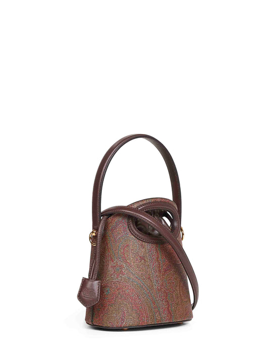Brown Saturno small Arnica bucket bag