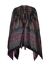 Mantella in ciniglia con motivo Paisley jacquard