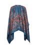 Light blue floral Paisley pattern diagonal twill cape