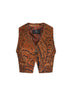 Orange Paisley print corduroy vest