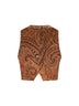 Orange Paisley print corduroy vest