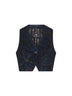 Blue Paisley print corduroy vest