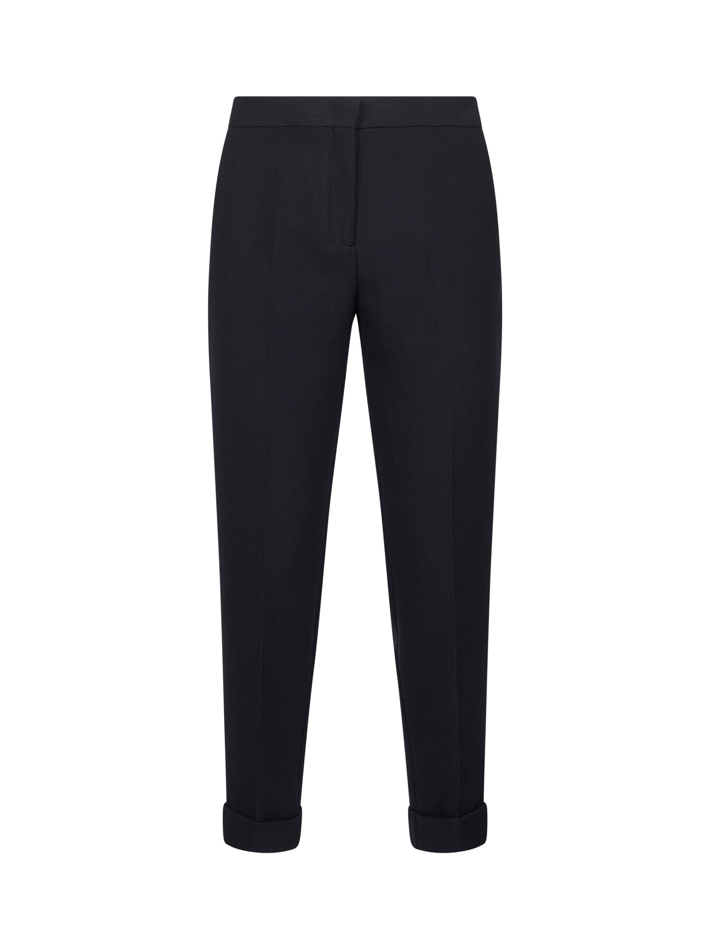 Blue Milano stitch cigarette trousers