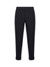 Blue Milano stitch cigarette trousers