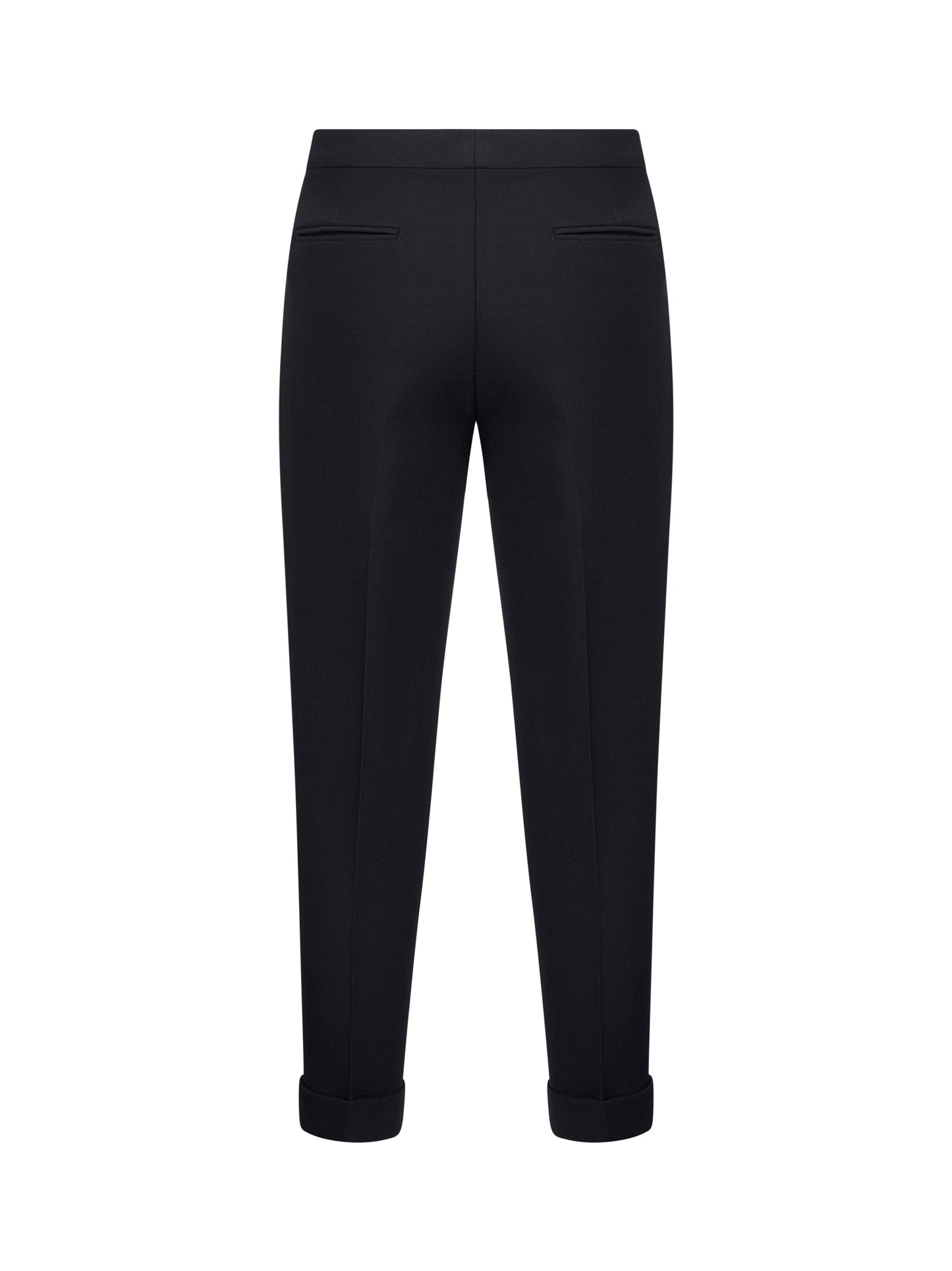Blue Milano stitch cigarette trousers
