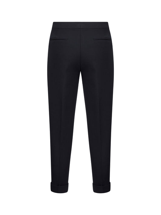 Blue Milano stitch cigarette trousers