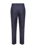 Pantaloni a sigaretta in misto lana jacquard blu