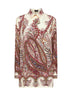 Paisley print crepe de Chine silk shirt