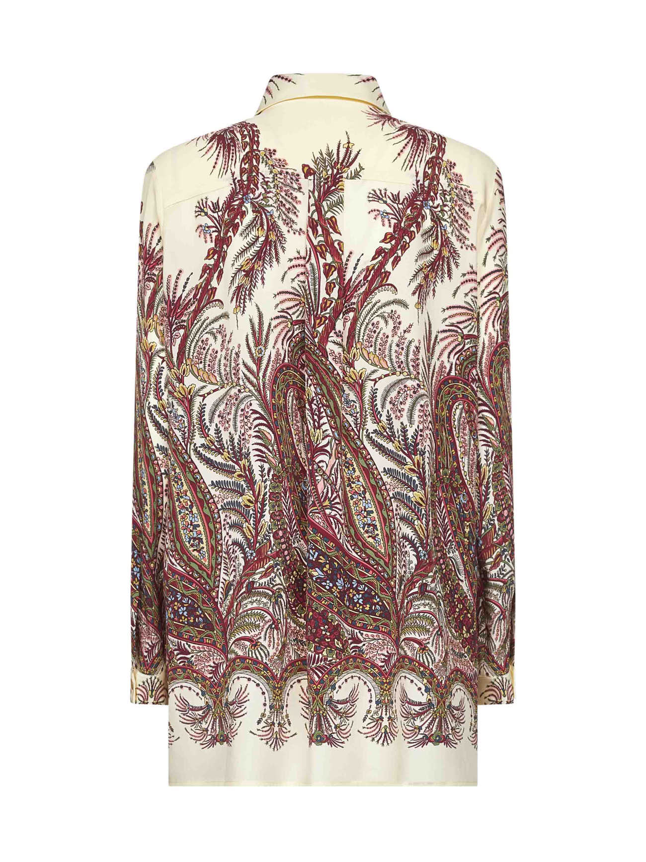 Paisley print crepe de Chine silk shirt