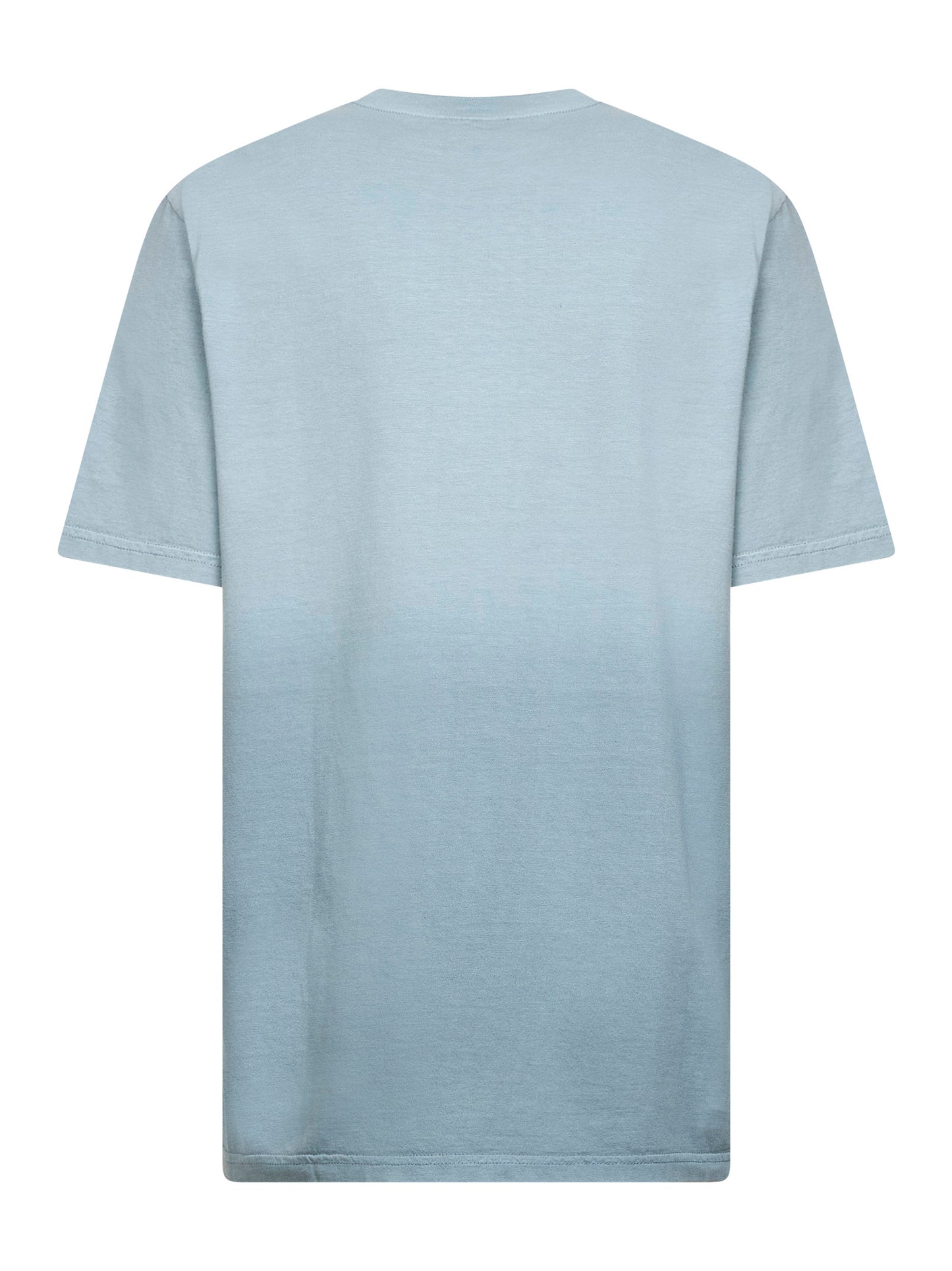 T-shirt stampata in cotone ottanio