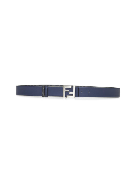 Cintura reversibile Squared FF blu