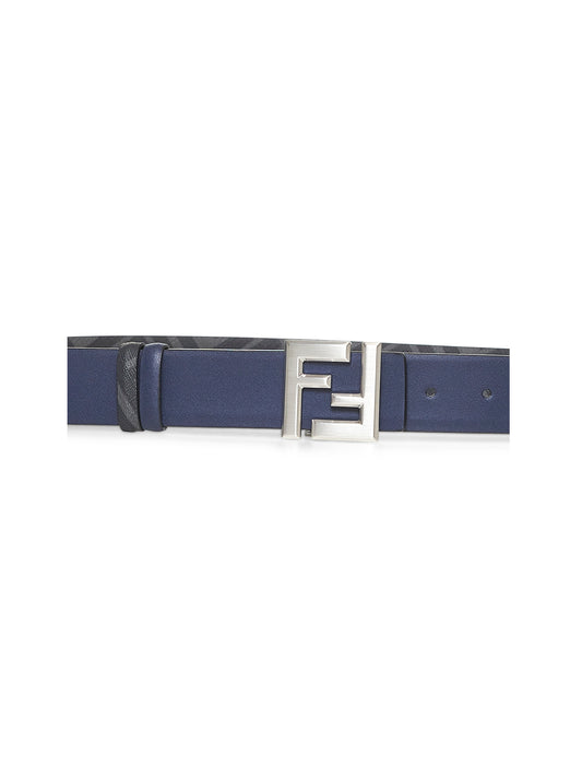 Cintura reversibile Squared FF blu