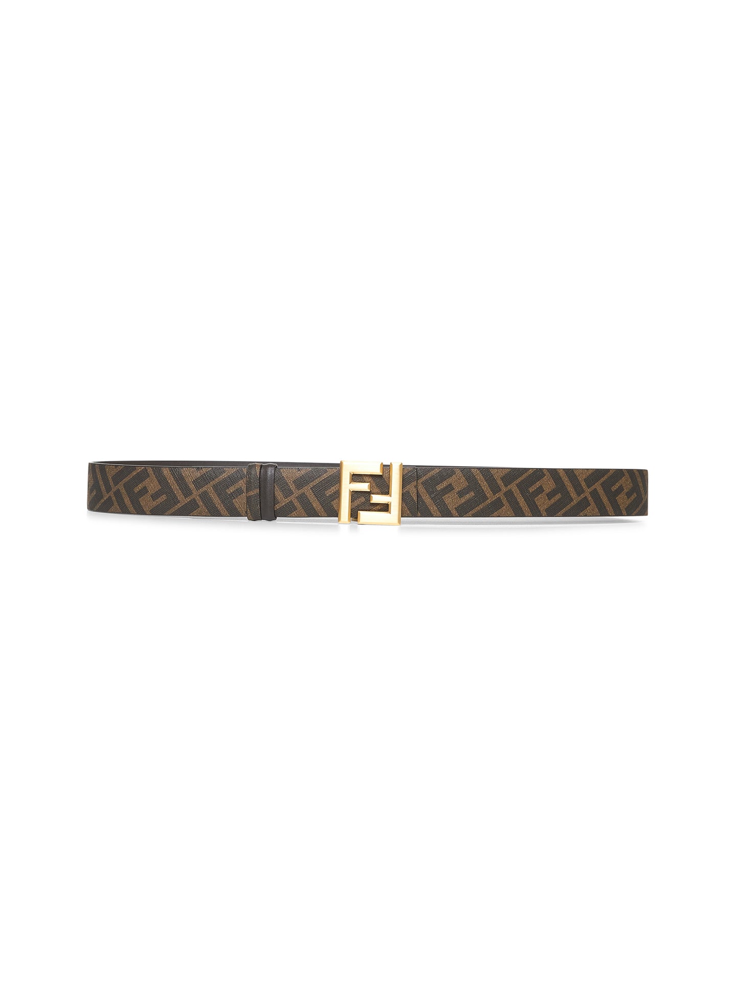 Cintura reversibile Squared FF marrone