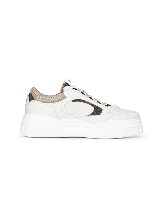 White leather Fendi Force sneakers