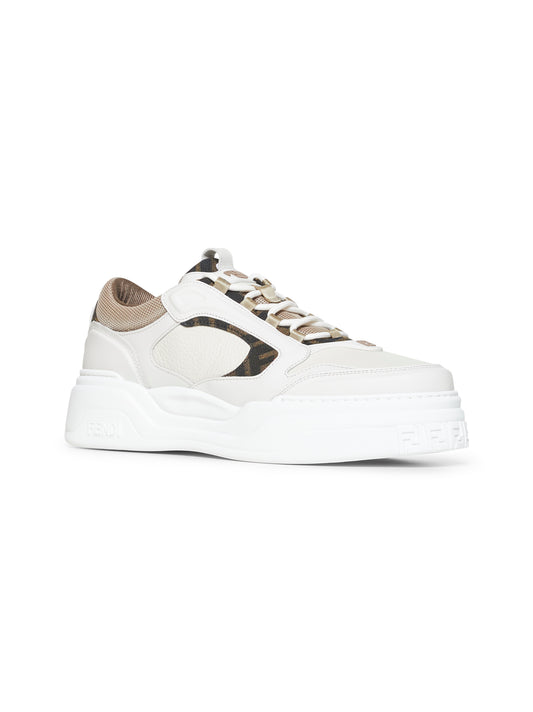White leather Fendi Force sneakers